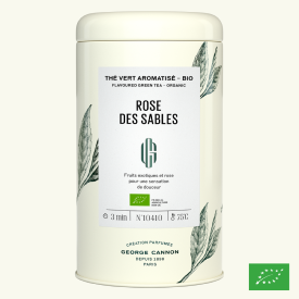 ROSE DES SABLES - Th vert aromatis BIO - Bote 100g